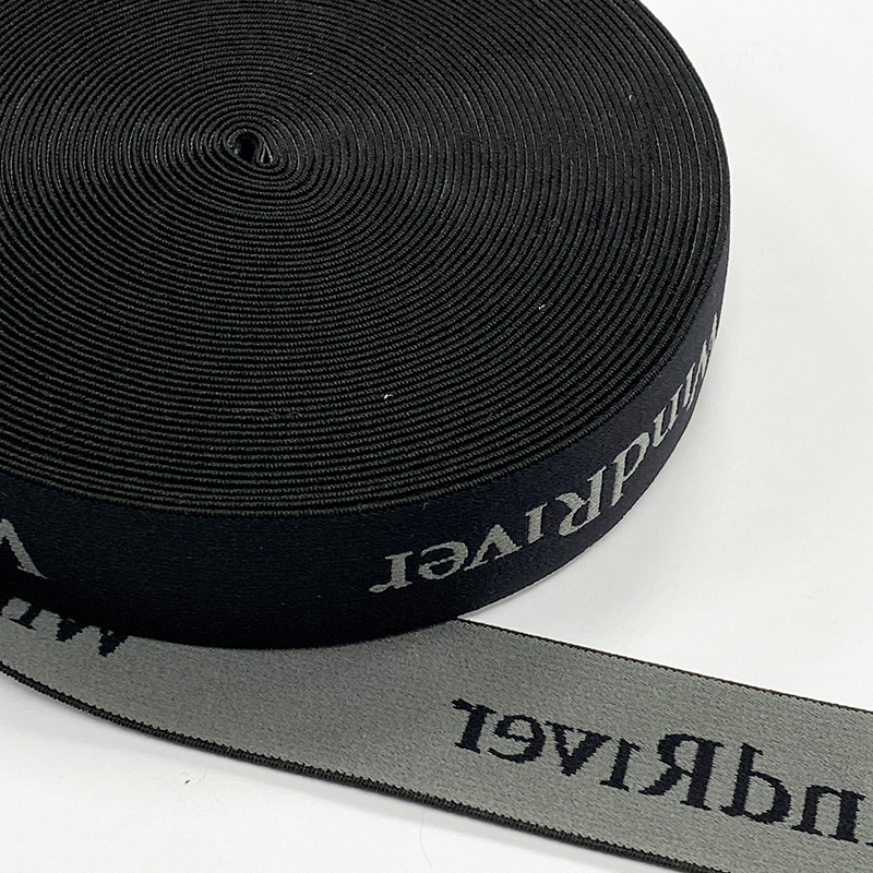Custom Logo Pattern Elastic Sublimation Silk Printed Jacquard Cotton Nylon Polyester Webbing Strap Ribbon With Logo
