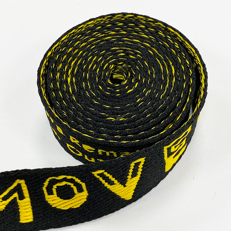 Fashion two-color jacquard woven belt double-sided letter strap clothing luggage home textile accessories