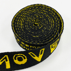 Fashion two-color jacquard woven belt double-sided letter strap clothing luggage home textile accessories