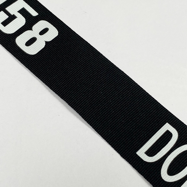 Custom designed logo width plain print ribbon for clothing Sports belt backpack tote bag printed ribbon