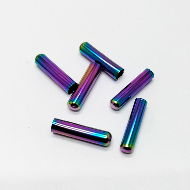 Wholesale shoelace Metal Aglets Custom Laser Engraved Logo Metal Screw Shoelace Tips For Sneaker Hoodies