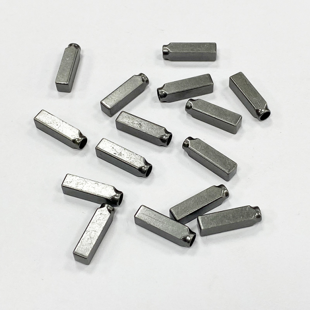 Metal copper pipe rope head shoelace buckle cap rope seamless pipe closing hollow head accessories button