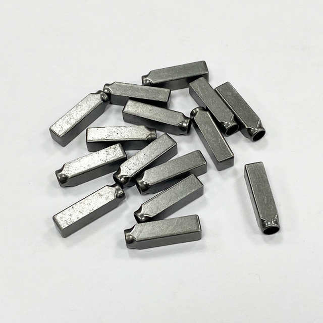 Metal copper pipe rope head shoelace buckle cap rope seamless pipe closing hollow head accessories button