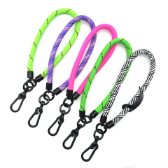 Short Nylon Braided Wrist Strap for Phone, Anti-Loss Hanging Pendant with Lobster Clasp, Multi-functional Accessory Lanyard