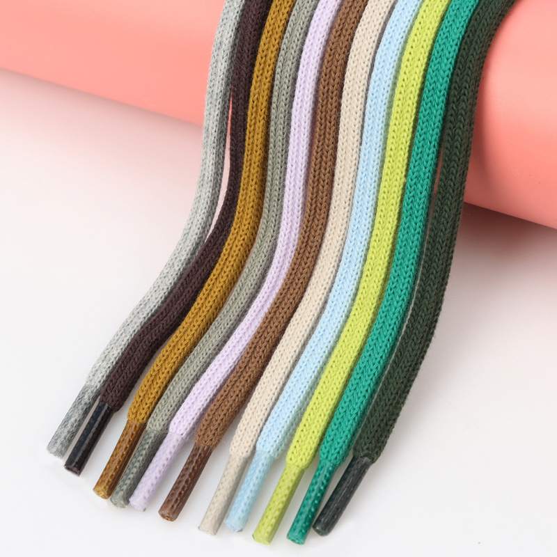 Factory Spot supply round cotton hoodie drawstring cord Transparent plastic tip knit round drawcord for garments pants