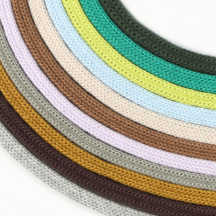 Factory Spot supply round cotton hoodie drawstring cord Transparent plastic tip knit round drawcord for garments pants