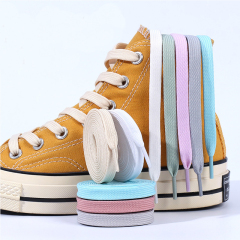 Spot supply Boot Sneaker Casual Sports Suitable For Canvas Shoes Double-Layer Sports Solid color Flat Cotton Shoelaces