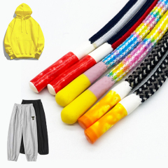 Factory Direct Custom Silicone Drawcord Shorts with Logo Manual Made Dipping Tipping Drawstring Diameter Rope