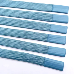 Custom drawcords aglet flat hoodie drawstring cord cotton string with silicone tip end shoelace polyester flat shoelace