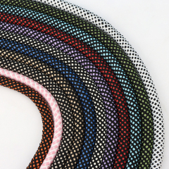 Custom Drawcords polyester round string With Tips Custom Dipped Ends Drawstring Cords Braided Silicone cords with tips
