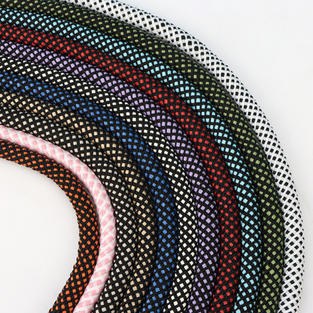 Custom Drawcords polyester round string With Tips Custom Dipped Ends Drawstring Cords Braided Silicone cords with tips