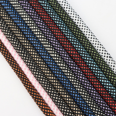 Custom Drawcords polyester round string With Tips Custom Dipped Ends Drawstring Cords Braided Silicone cords with tips