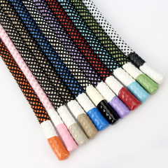 Custom Drawcords polyester round string With Tips Custom Dipped Ends Drawstring Cords Braided Silicone cords with tips