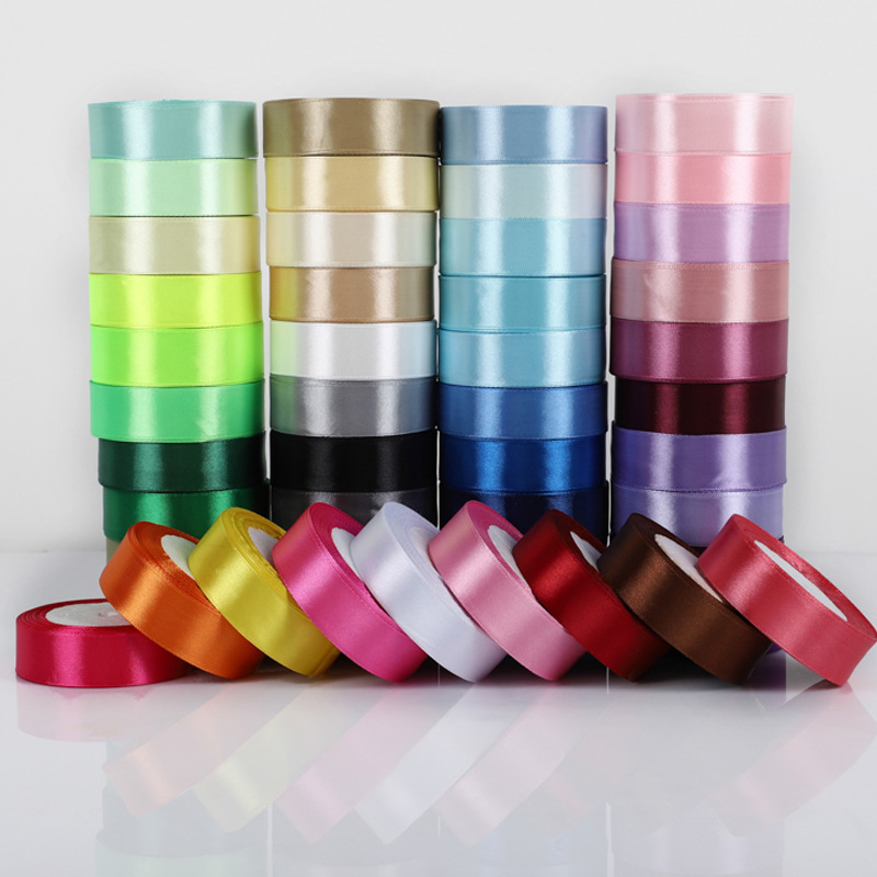 Customized Christmas Bowknot Coloured Garment Hat Decorative Polyester Satin Ribbons For Gift Wrap