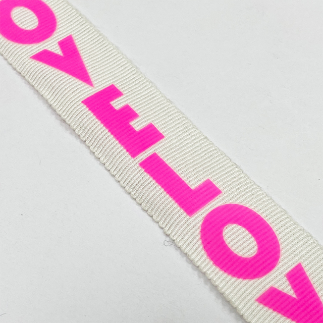 Printing english Ribbon Decorating Ribbon Brand Name Logo Printed Business Name Satin Ribbons Roll