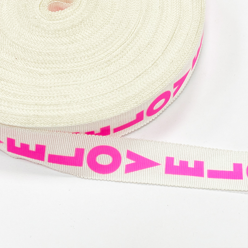 Printing english Ribbon Decorating Ribbon Brand Name Logo Printed Business Name Satin Ribbons Roll