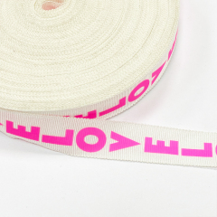 Printing english Ribbon Decorating Ribbon Brand Name Logo Printed Business Name Satin Ribbons Roll