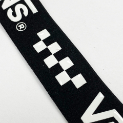 Non-Slip Silicone Elastic Band High Knitted Stretch Spandex Nylon Webbing Sports Bag Home Textiles Custom Printed