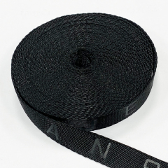 High quality custom embossed nylon polyester polypropylene jacquard webbing tape logo jacquard webbing for bag strap