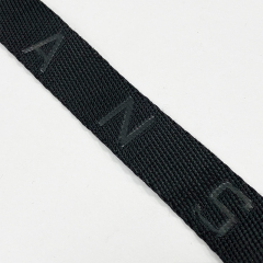 High quality custom embossed nylon polyester polypropylene jacquard webbing tape logo jacquard webbing for bag strap