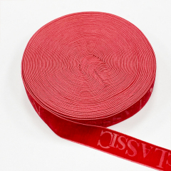 Manufacturers supply velvet embossed belt flocking belt clothing shoes hat decoration belt home DIY decorative accessories