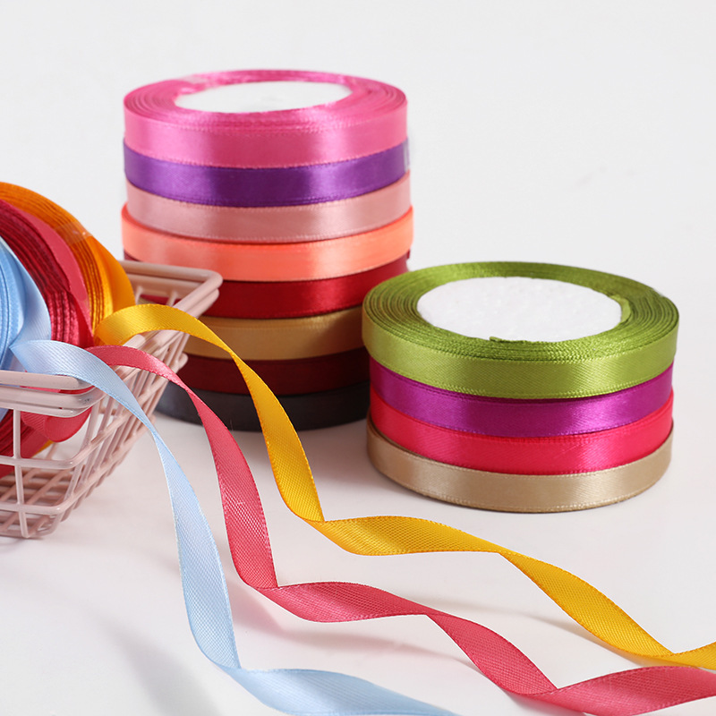Customized Christmas Bowknot Coloured Garment Hat Decorative Polyester Satin Ribbons For Gift Wrap