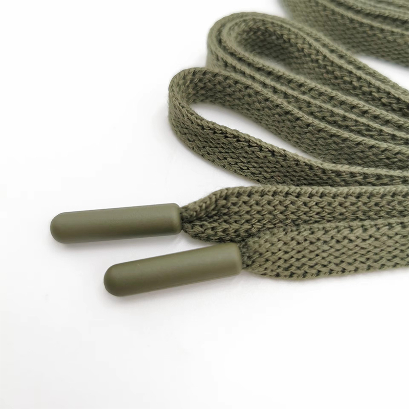 Factory wholesale polyester flat drawstring hoodie drawstring injection molding plastic head pants drawstring