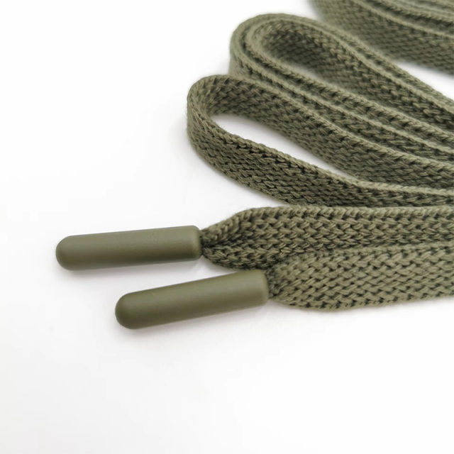 Factory wholesale polyester flat drawstring hoodie drawstring injection molding plastic head pants drawstring