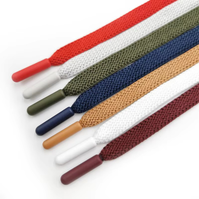 Factory wholesale polyester flat drawstring hoodie drawstring injection molding plastic head pants drawstring