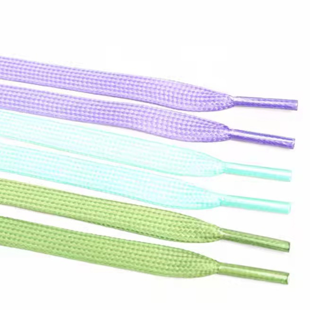High Quality Shoe Accessories Flat Colorful Shoelaces Gradient Rainbow Custom Printed Shoe Lace for Sneakers
