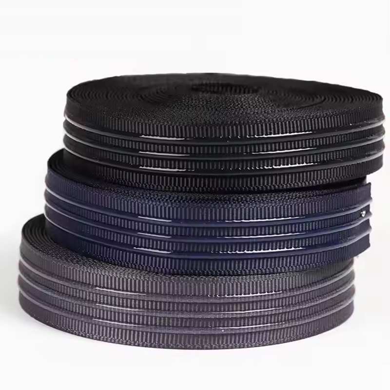 Hot Sale Logo Silicone Gripper Elastic Clothes Belt Tape Webbing Sports Soft Non-Slip Ribbon Elastic Customization