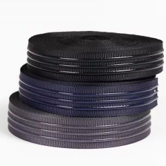Hot Sale Logo Silicone Gripper Elastic Clothes Belt Tape Webbing Sports Soft Non-Slip Ribbon Elastic Customization