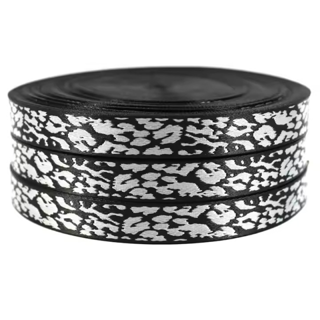 Leopard Print Jacquard Webbing Belt Luxury Summer New Design Polyester Dog Webbing Clothes Bags Shoes Home Textiles Sustainable