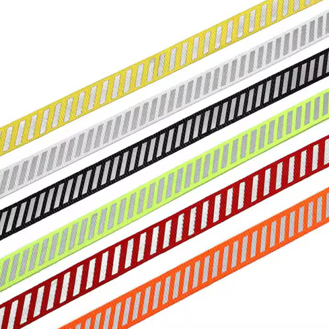 Custom Design Spot Reflective Webbing 3M Polyester Reflective Tape for Garment Bag clothing sports pants side decorative ribbon sleeve bag sideband