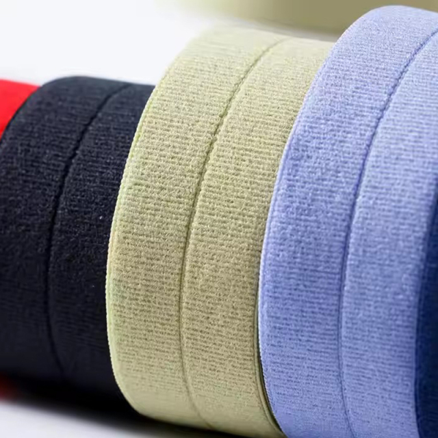 Factory Custom Cotton Soft 15mm 20mm Fold Over Elastic Bias Tape Binding Underwear Bra Straps
