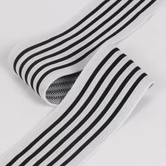 contrasting knitted belt woven slight elasticity jacquard striped webbing ribbon tape trimming for casual pants side straps
