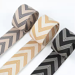 5cm polyester belt cross-body shoulder bag with double-sided colored arrow jacquard webbing