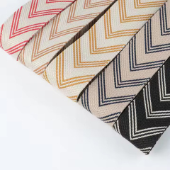 5cm polyester belt cross-body shoulder bag with double-sided colored arrow jacquard webbing