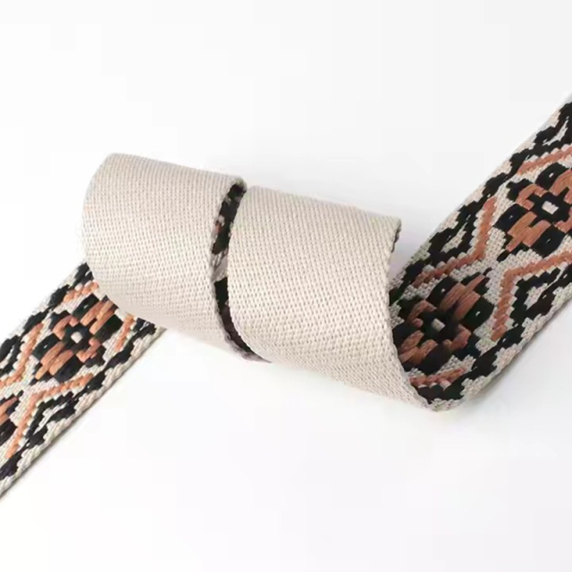 wholesale polyester jacquard band Strap Custom Polyester Woven Jacquard Webbing knitted tape jacquard ribbonries