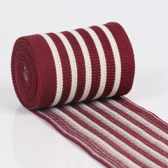 contrasting knitted belt woven slight elasticity jacquard striped webbing ribbon tape trimming for casual pants side straps