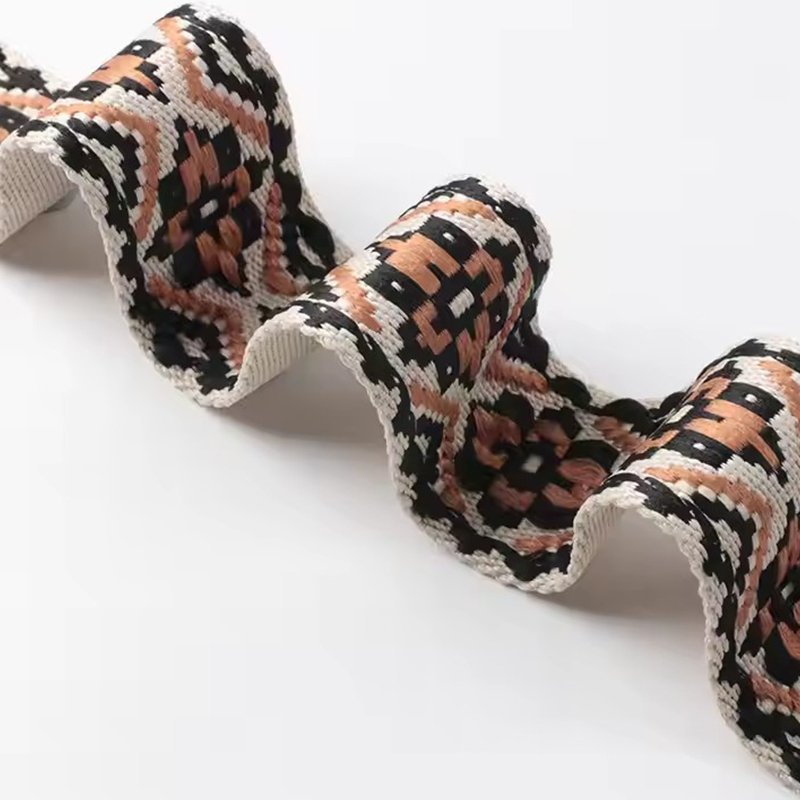 wholesale polyester jacquard band Strap Custom Polyester Woven Jacquard Webbing knitted tape jacquard ribbonries