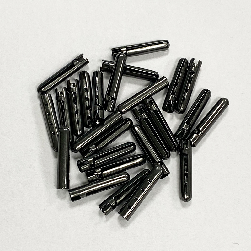 Factory straight supply metal shoelace head rope lead bullet head with 4-hole decorative pendant rope head