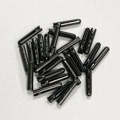 Factory straight supply metal shoelace head rope lead bullet head with 4-hole decorative pendant rope head