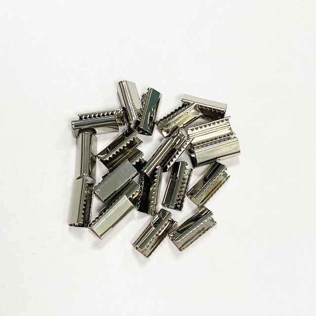 High quality jewelry head rope ring connection silver plated metal horse buckle with tooth rope clip waistcoat buckle