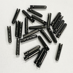 Factory straight supply metal shoelace head rope lead bullet head with 4-hole decorative pendant rope head
