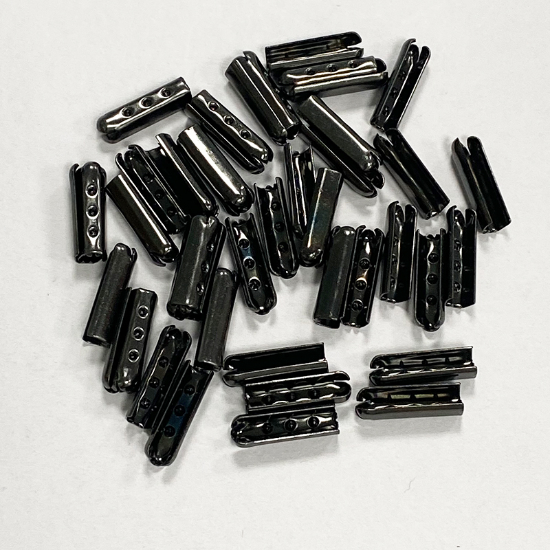 Factory straight supply shoelaces metal round head cap rope copper head pants rope metal buckle round metal rope head
