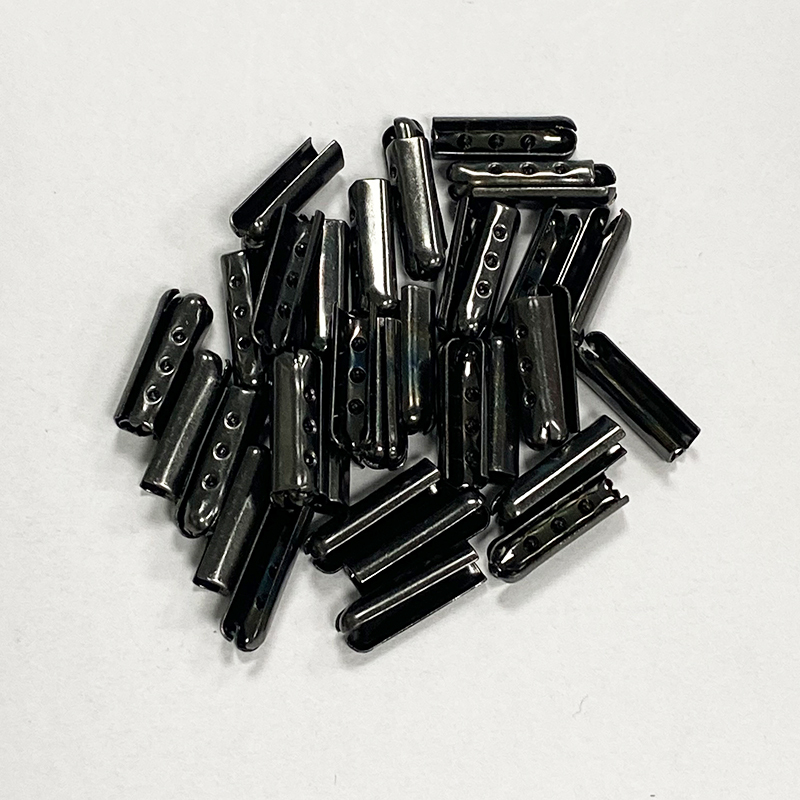 Factory straight supply shoelaces metal round head cap rope copper head pants rope metal buckle round metal rope head