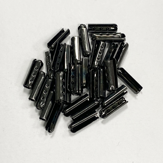 Factory straight supply shoelaces metal round head cap rope copper head pants rope metal buckle round metal rope head