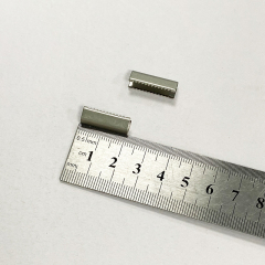 Wholesale Fashionable Customized Shape Size Color Cord End Tip Square Shape Metal Tip