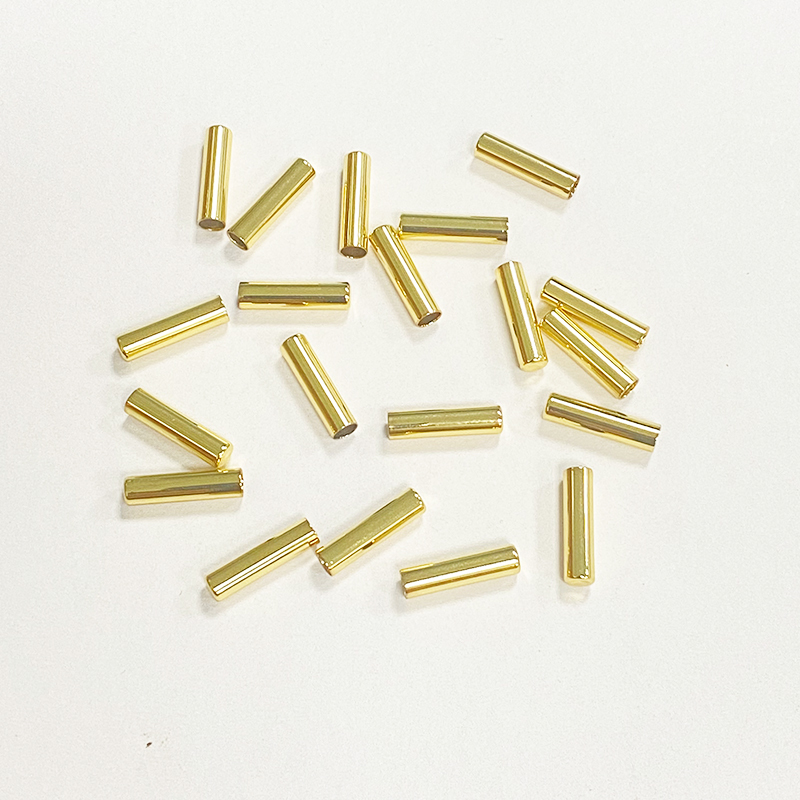 Factory custom yellow metal straps DIY LACES lace Charm tips Replace end LACES bullet straps tips